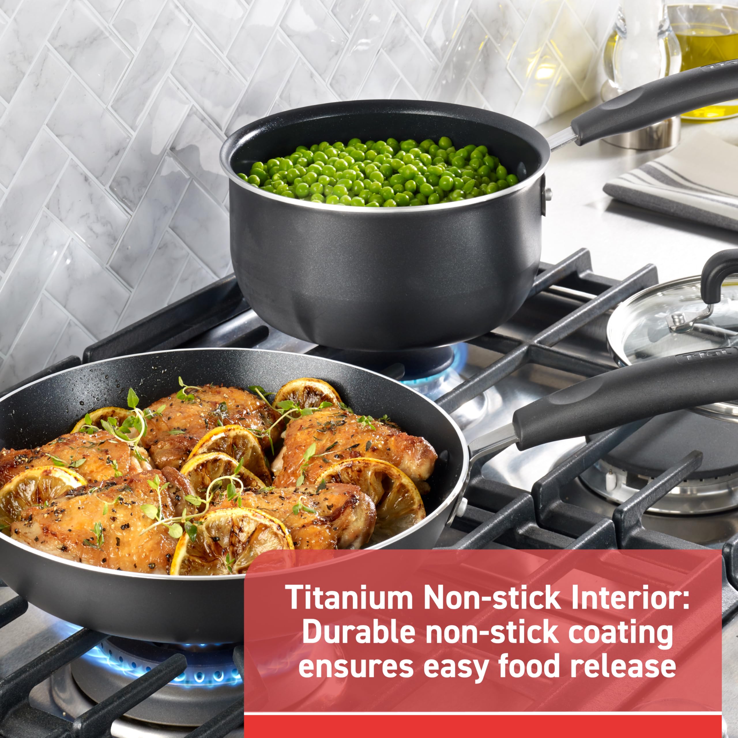 Buy now T-fal Signature Nonstick Cookware Set 12 Piece, Oven Broiler Safe 350F, Pots and Pans, Kitchen Cooking Set w/Fry Pans, Saucepans, Saute Pan, Dutch Oven, Griddle, Kitchen, Home, Dishwasher Safe, Black at indiglob india