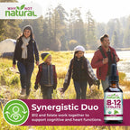 Why Not Natural Vitamin B12 Liquid Plus Folate - Organic Sublingual Extra Strength Vegan Drops - Methyl Supplement with Folinic