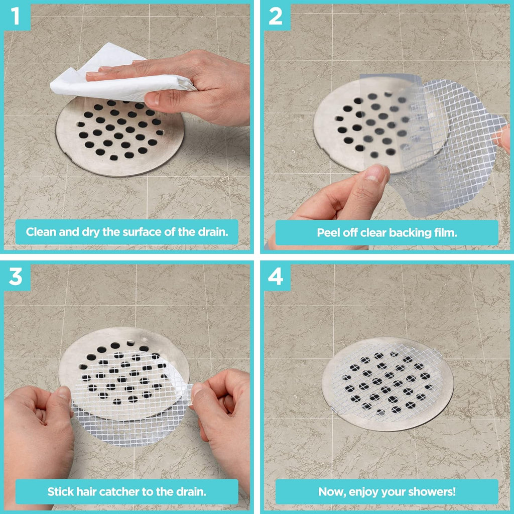 Buy now 50 Pack, Disposable Shower Drain Hair Catcher Mesh Stickers… at indiglob india