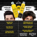 got2b Glued Customizable Hold Spray Wax, 2-in-1 Dual Nozzle, 8 oz | Versatile styling for flexible texture or structured hold, Lightweight formula, Washes out easily, Non-sticky feel