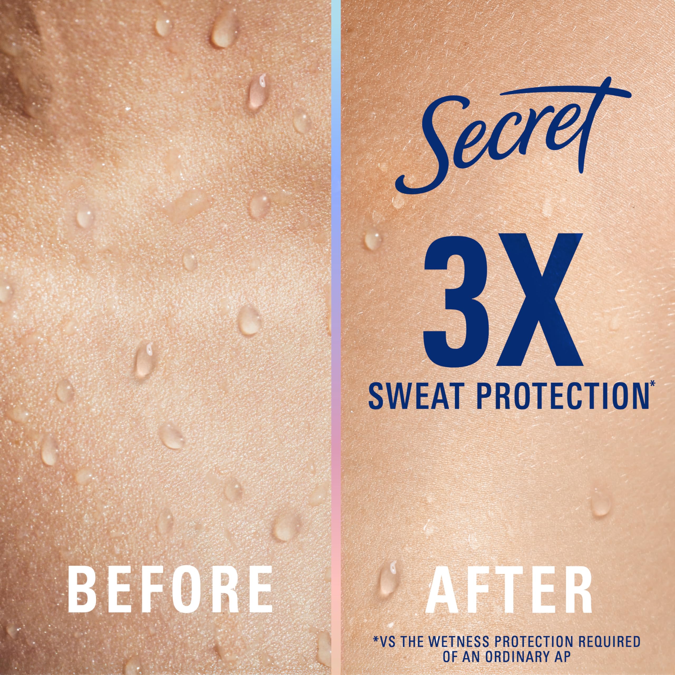 Secret Clinical Strength 100HR Sweat & Odor, Invisible Solid Antiperspirant & Deodorant for Women, 3X Stress Protection with Hyaluronic Acid, PH Balanced, Completely Clean Scent, 0.5 oz