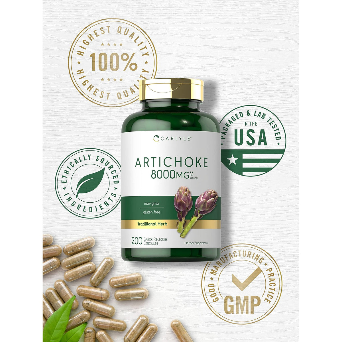 Carlyle Artichoke Extract Capsules | 200 Count