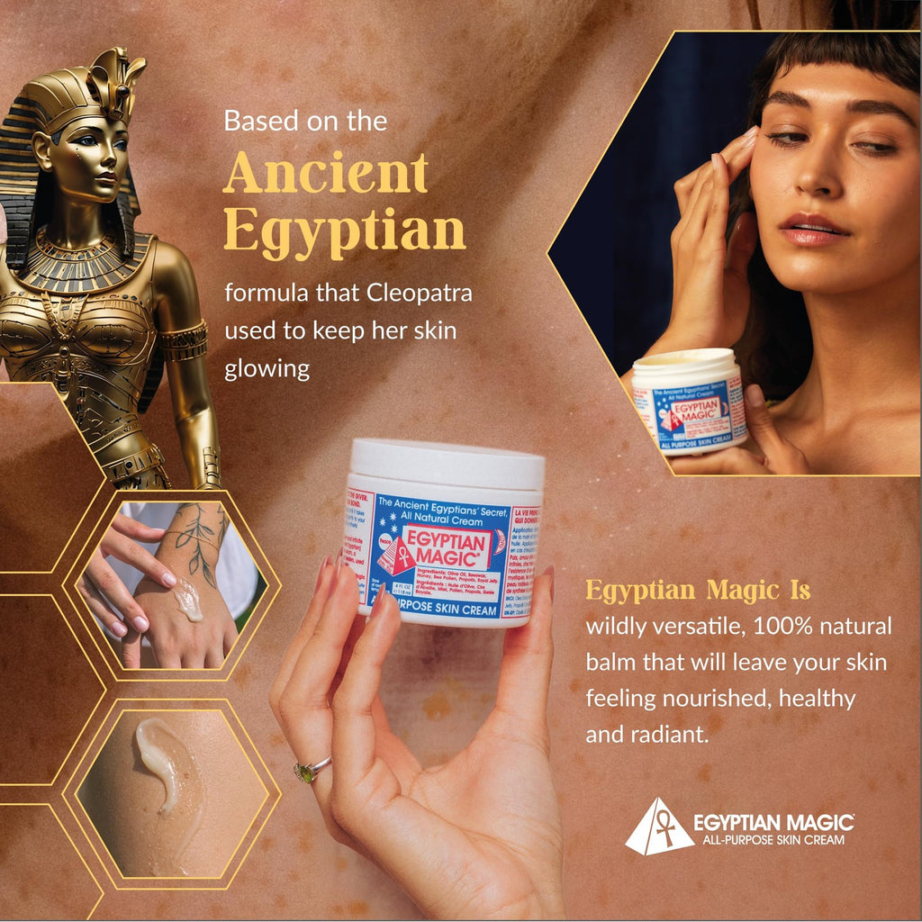 Buy now Egyptian Magic - All Purpose Face, Body, and Dry Skin Moisturizing Cream, Skin Protectant for Women & Men, Eczema Care Healing Balm, Scar Treatment, Stretch Marks, and Tattoo Aftercare, 2oz Jar at indiglob india