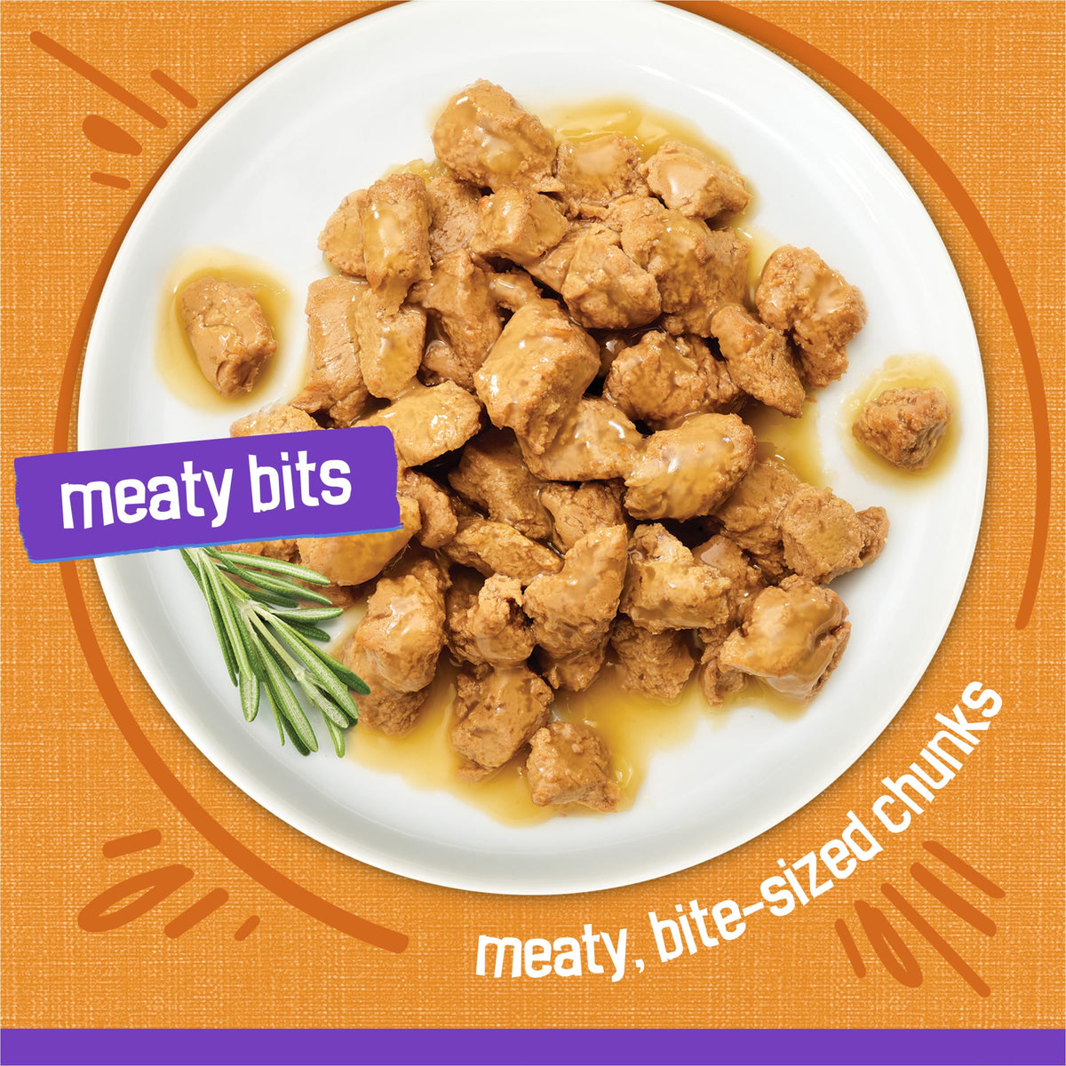 Friskies Purina Meaty Bits Cat Food in Gravy, Chicken Dinner, (12) 13.5 oz