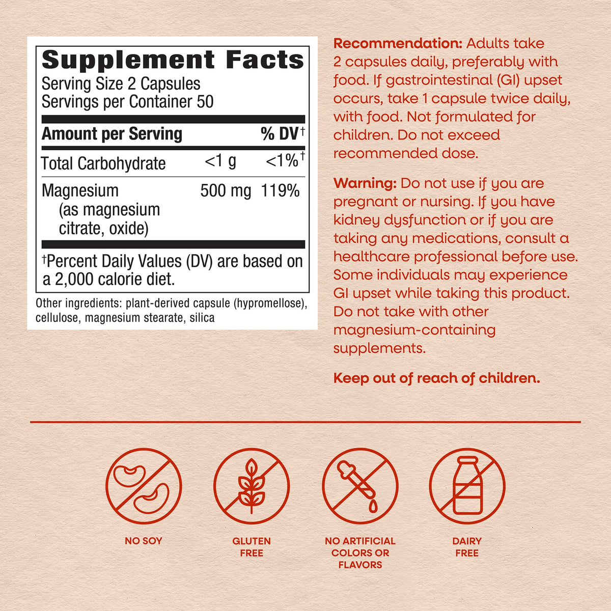 Nature's Way Magnesium Complex, Supports Muscle Relaxation*, 100 ct