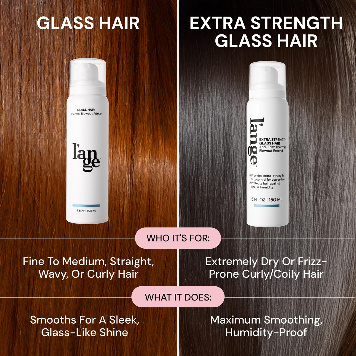 L'ANGE HAIR Extra Strength Glass Hair Anti-Frizz Blowout Extend Spray