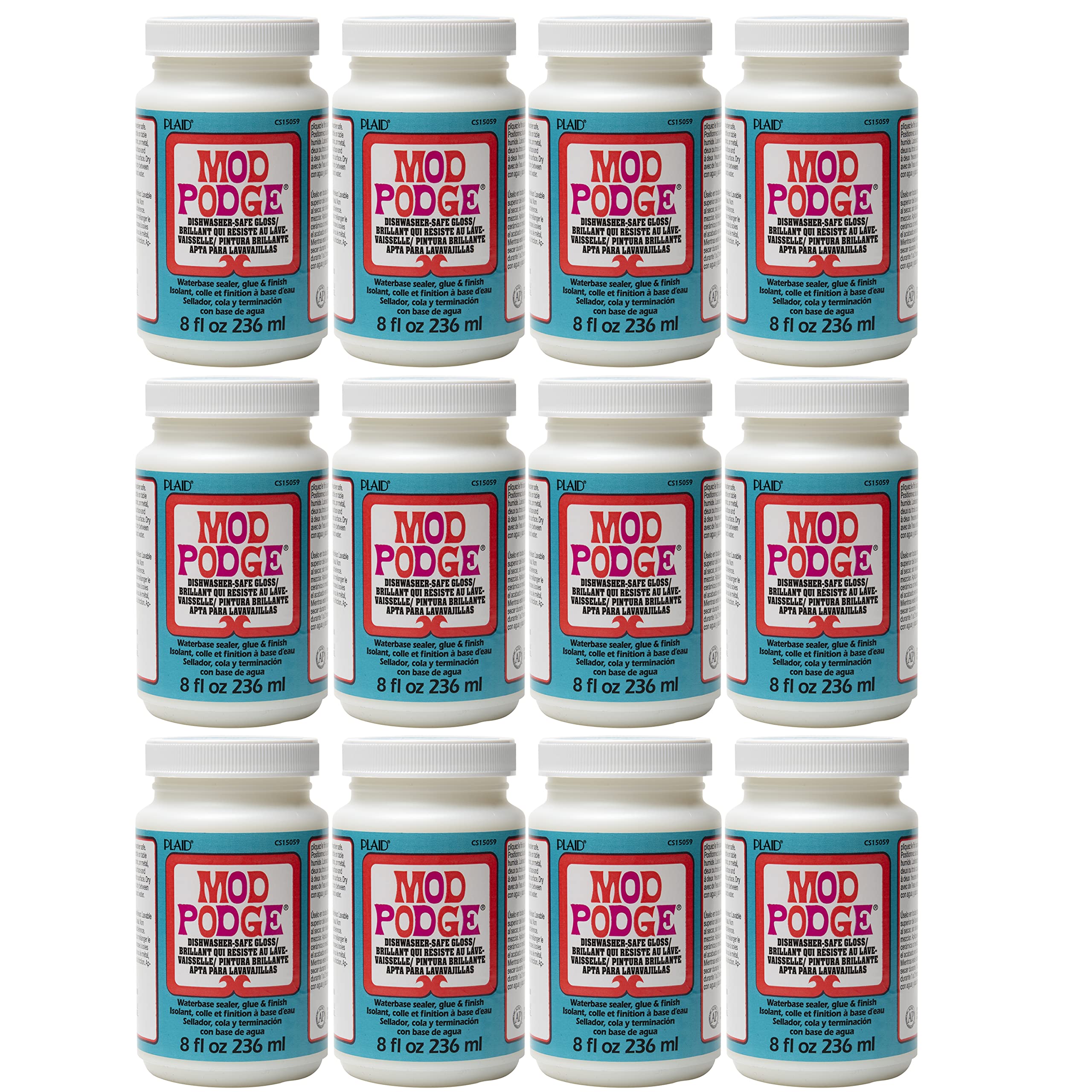 Buy now Mod Podge Dishwasher Safe Waterbased Sealer, Decoupage Glue with Gloss Finish, 8 fl oz (Pack of 3), Clear (CS15059A)- (Pack of 3) at indiglob india
