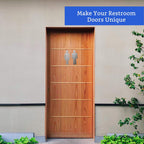 Buy now Brushed Aluminum Men's and Women's Bathroom Sign Figure Set - Men and Women Modern Restroom Sign - Bathroom Door Signs - Restroom Signs for Business - Bathroom Signage at indiglob india