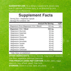 Magnesium Complex 500mg, 480 Veggie Capsules – Pack of 2 | 10-in-1 Glycinate, Citrate, Malate, Oxide, & More – 100% Chelated for Easy Absorption – Essential Mineral Supplement – Non-GMO