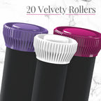 Remington Ionic Conditioning Hot Rollers, 20-Piece Hair Roller Set | 6 Large (1¼”), 10 Medium (1"), 4 Small (¾”), velvet ceramic-coated curlers, Color-Coded J Clips, Lasting Volume and Curls