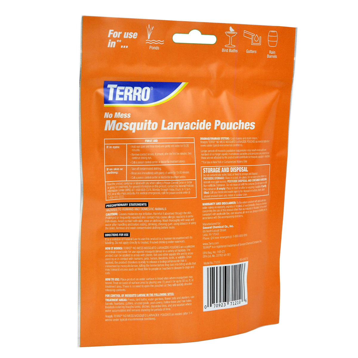 TERRO No Mess Mosquito Larvacide Pouches, 10-Pack