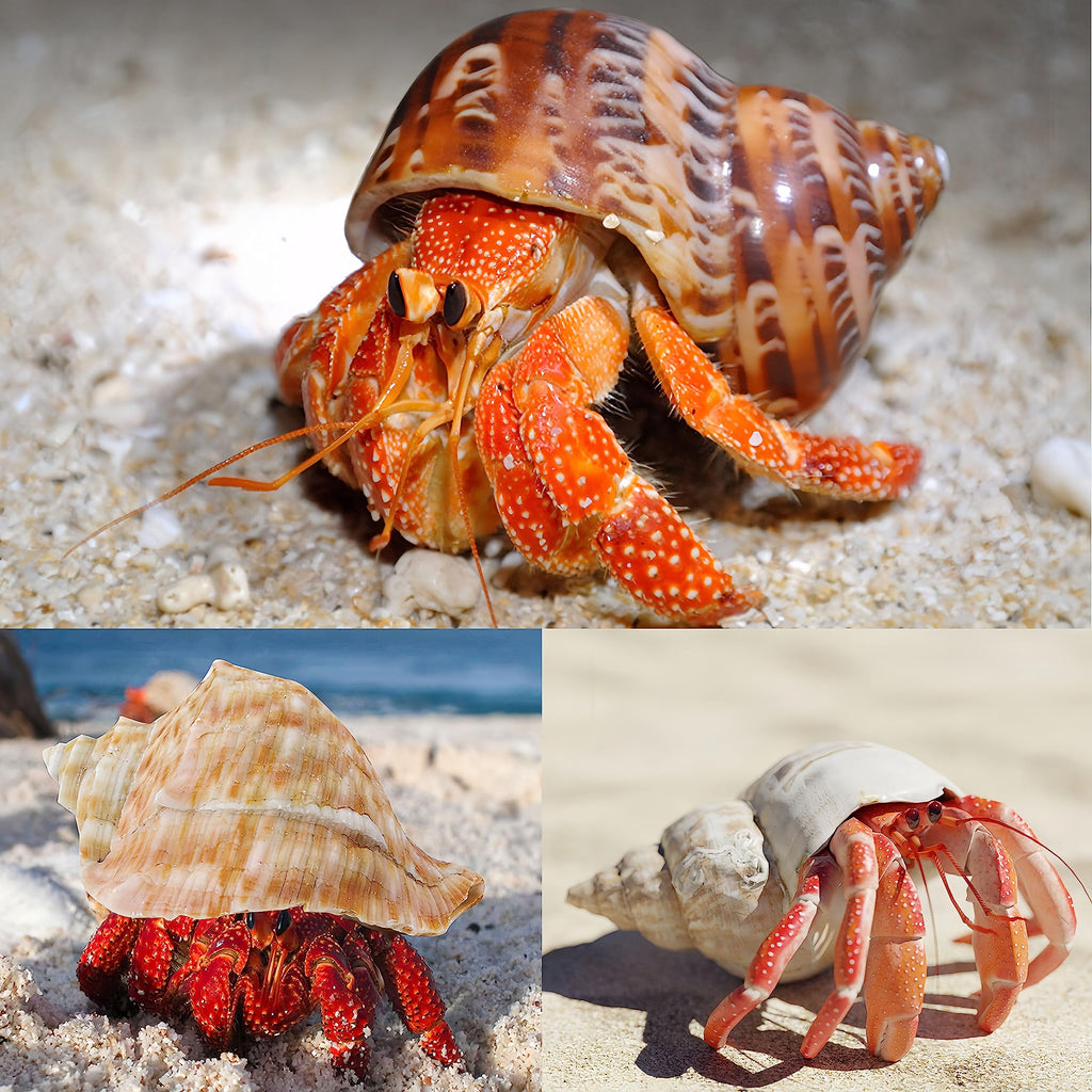 5PCS Large Hermit Crab Shells 2.8"-4" Seashells, Opening 1.5"-2.5"