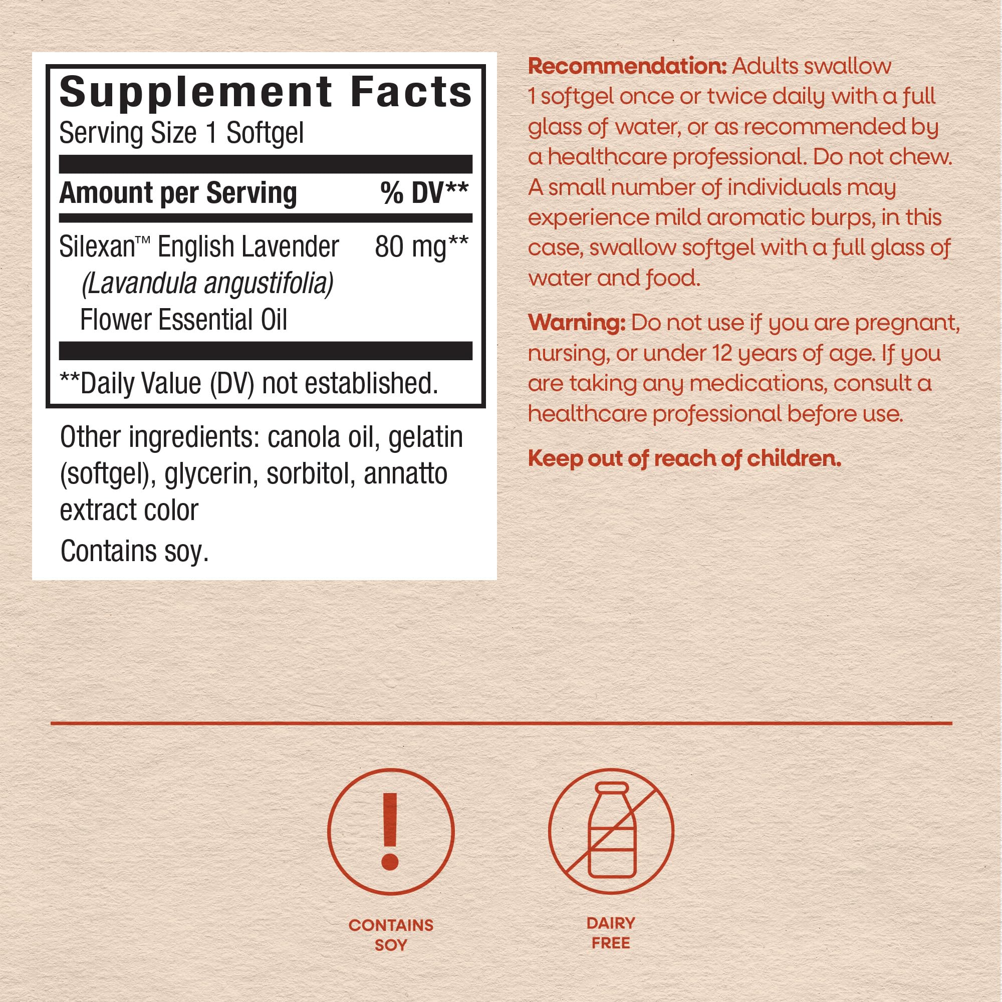 Nature's Way CalmAid Lavender Oil Supplement, Calm & Stress Support*, 90 ct | Clinically Studied Silexan Lavender Oil, Non-Drowsy, Daily Softgels, 3 Month Supply