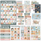 Buy now BEAWART 18 Laminated Educational Posters For Toddlers, Preschool Posters for Classroom, Kindergarten Wall Decor, PreK Learning Materials Alphabet Number Chart at indiglob india