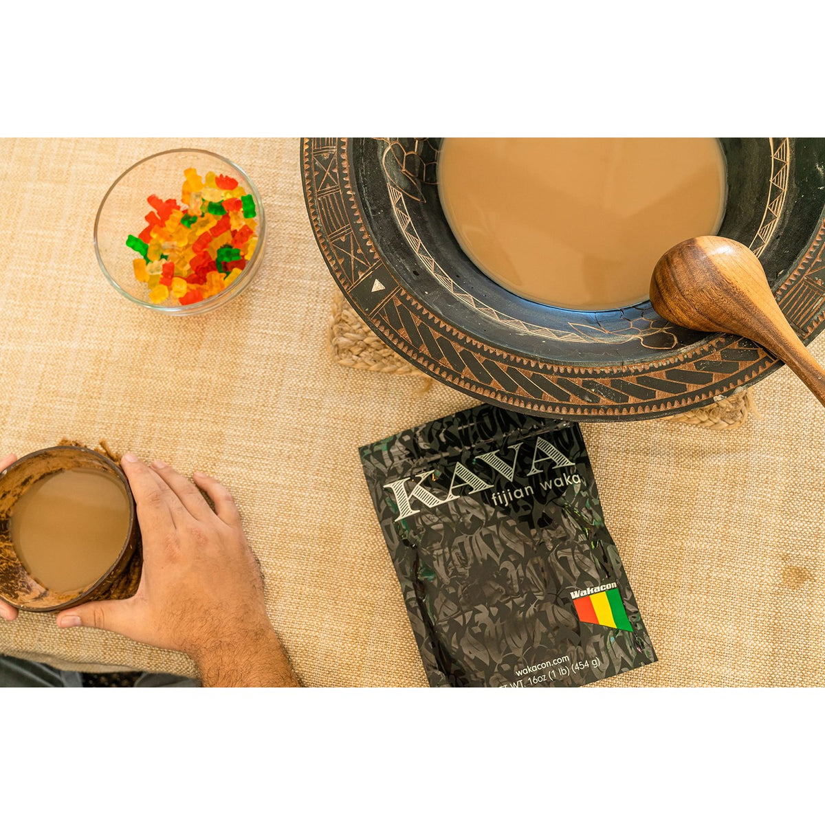 Wakacon Kava Kava Root Powder – Authentic, Noble Kava Root Powder from Fiji – Premium, Responsibly Sourced, 16 Oz