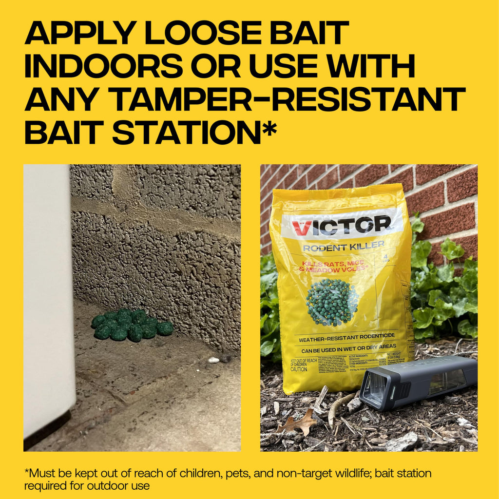 Victor Rodent Killer, 4 lb Fish-Flavored Bait Balls, Mouse Poisoning Bait