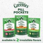 Buy now Greenies Feline Pill Pockets for Cats Soft Cat Treats, Chicken Flavor, 1.6 oz. Pouch, 45 Count at indiglob india