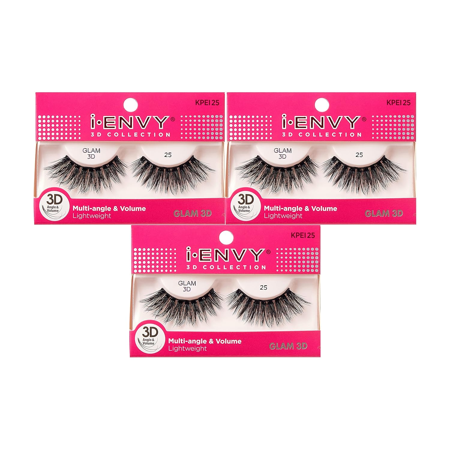 Buy now i-Envy 3D Glam Collection Multi-angle & Volume (2 PACK, KPEI14) 3 PACK KPEI25 at indiglob india