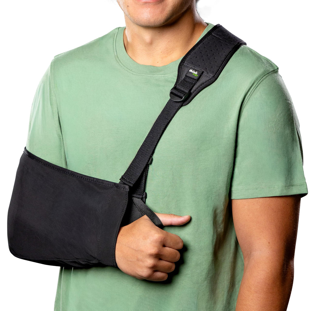 Think Ergo Arm Sling for Shoulder Injury & Rotator Cuff Support – Breathable, Adjustable Arm Sling with Front Buckle, Padded Strap & Thumb Loop, Left or Right Arm, Adult Support