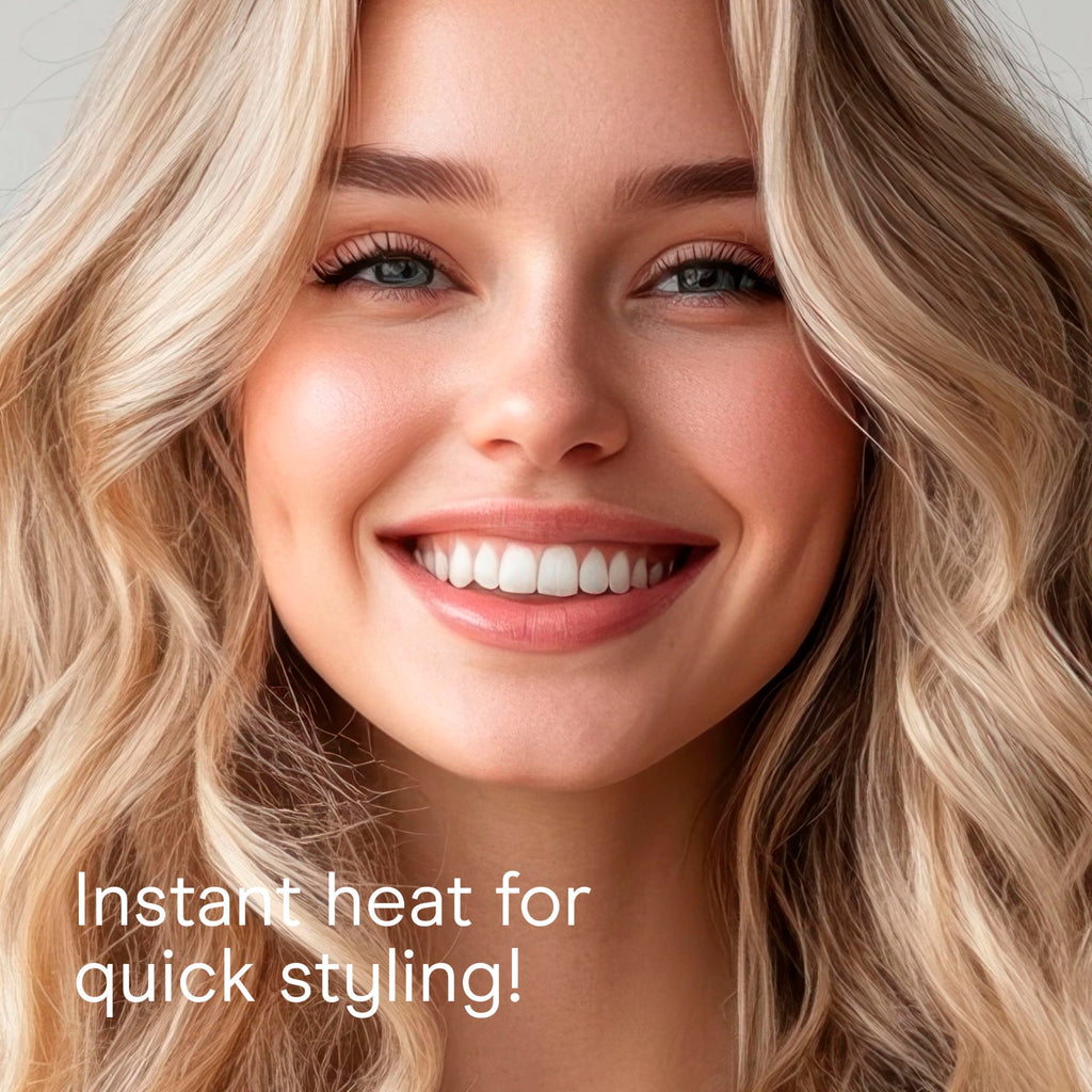 Conair Instant Heat Curling Iron Brush with 1-1/4 in Barrel, 25 Heat Settings, 30-Second Heat-Up, and Dual Voltage, Travel Ready Hair Styling Tool for Medium & Short Hair, Black, BC86N