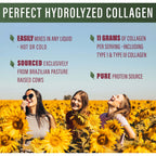 Perfect Supplements – Unflavored Hydrolyzed Collagen Powder for Men and Women - Collagen Peptides - Mix in Hot Cold Liquids, Grass Fed, Easy Absorption, 660 Grams