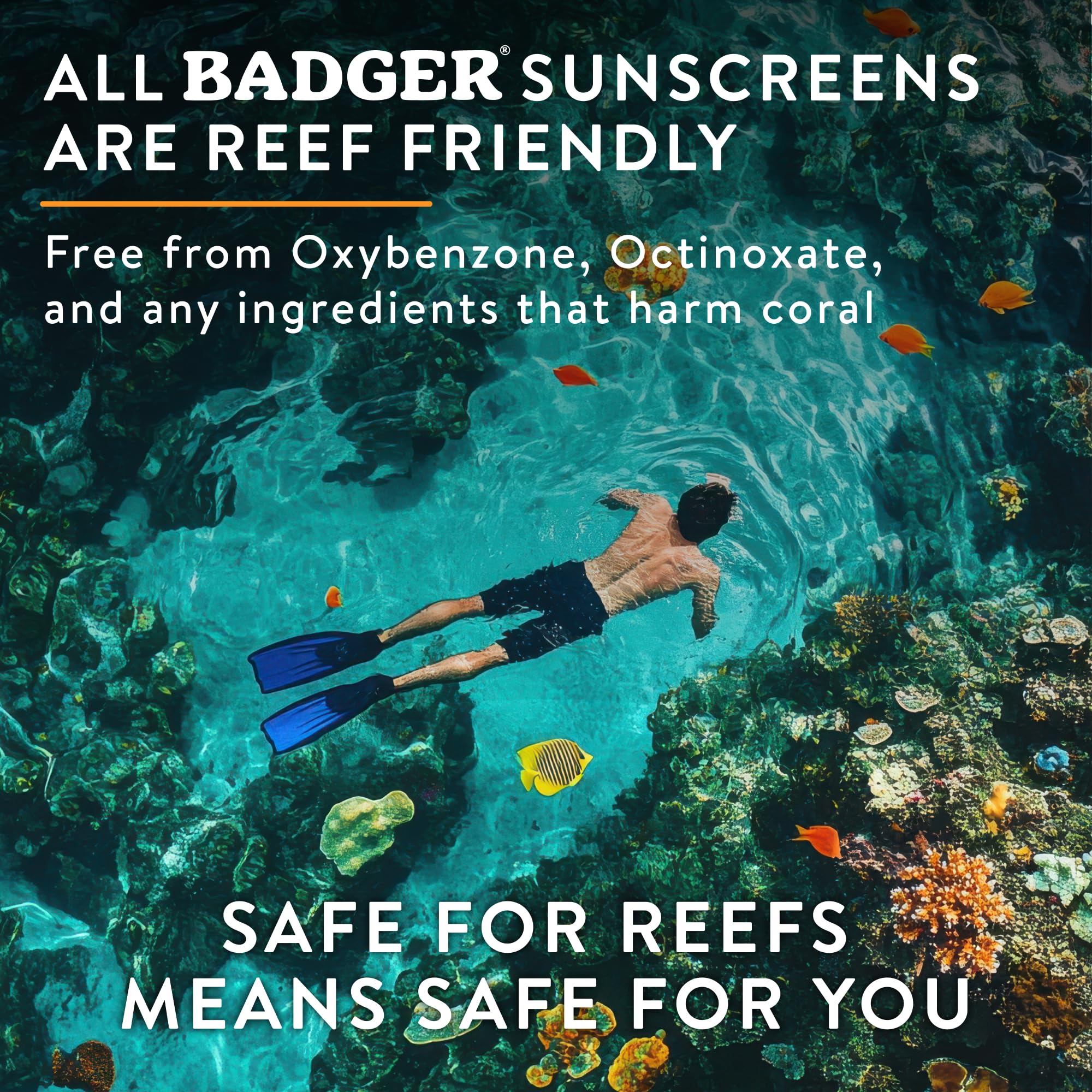 Badger Sport Mineral Sunscreen, Reef Safe, SPF 40, 98% Organic with Zinc Oxide, Water Resistant, Hawaii Reef Act 104 Compliant, Unscented & Hypoallergenic, For Sports & Adventures, 2.9 fl oz, 2-Pack