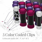 Remington Ionic Conditioning Hot Rollers, 20-Piece Hair Roller Set | 6 Large (1¼”), 10 Medium (1"), 4 Small (¾”), velvet ceramic-coated curlers, Color-Coded J Clips, Lasting Volume and Curls