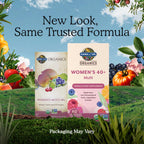 Garden of Life Organics Vitamins for Women 40+ - 60 Tablets, Womens Multi 40+, Vegan Vitamins for Women Over 40, Hormone & Breast Health Support Blend, Whole Food Womens Multivitamin