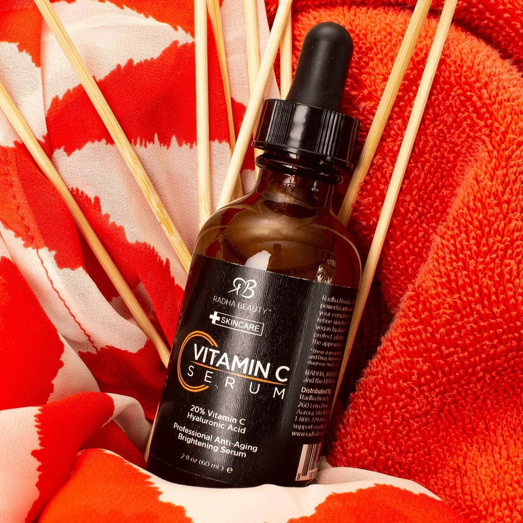 Buy now Radha Beauty Natural Vitamin C Serum 2oz, Vitamin C, Vitamin E, Hyaluronic Acid and Aloe, Facial Serum for Anti-Aging Wrinkles, Dark Spots, Fine Lines at indiglob india