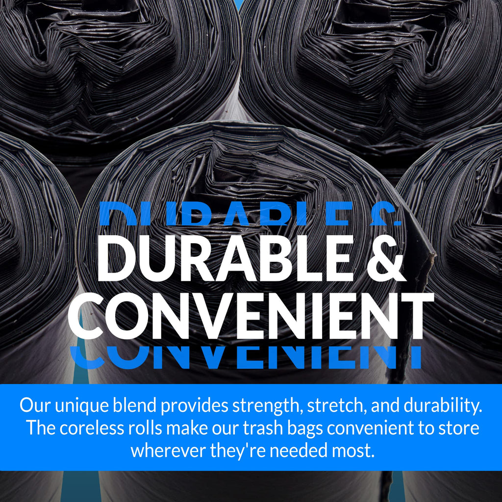 Reli. 13 Gallon Trash Bags | 1000 Bags | Black