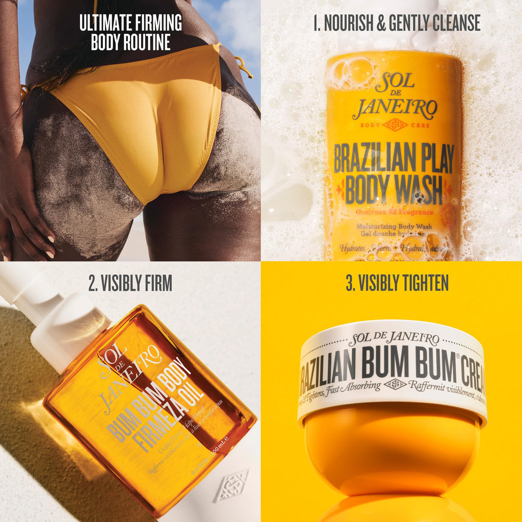 Buy now SOL DE JANEIRO Brazilian Bum Bum Cream and Brazilian Play Moisturizing Shower Cream Gel Body Wash Full Size Bundle, Amazon Exclusive at indiglob india