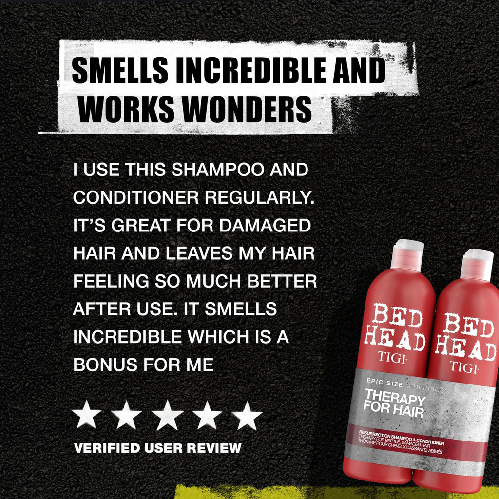 Tigi Bed Head Urban Anti+dotes Resurrection Shampoo & Conditioner Damage Level 3, 25.36 Ounce(Pack of 2)