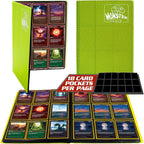 Buy now 9 Pocket Trading Card Binder- Holofoil Green Album w Side Loading Pockets, AntiTheft Anti-Drop- TCG Collector Storage Organizer for 360 CardsCompatible with Pokémon, Yu-Gi-Oh!, MTG Magic The Gathering at indiglob india
