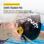 FINIS Tempo Trainer Pro - Waterproof Audible Swim Metronome - Adjustable Stroke Tempo - 3 Training Modes, Yellow/Black