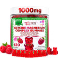Magnesium Glycinate Gummies 1000mg, Sugar Free Magnesium Bisglycinate Supplement, Adults & Kids 4+, High Absorption with Calcium, Potassium, CoQ10 & Vitamins B6 & D3, Sleep & Muscle Support, 120 Count