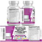 Clean Nutraceuticals Milk Thistle NAC Chanca Piedra Beet Root Artichoke Astragalus Dandelion Root - Liver Cleanse Detox & Repair Supplement Plus TUDCA Choline & Ginger - 1Pack
