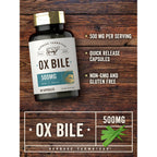 Carlyle Ox Bile Supplement 500 mg | 60 Capsules | Digestive Enzymes