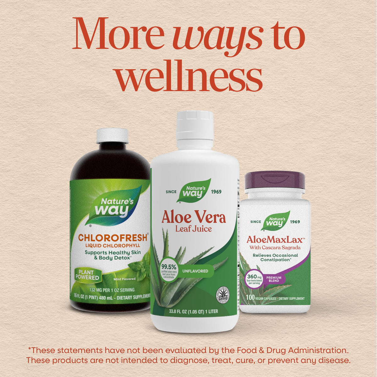 Nature’s Way Aloe Vera Leaf Juice, Flavorless Aloe Vera Juice, 33.8 Fl Oz