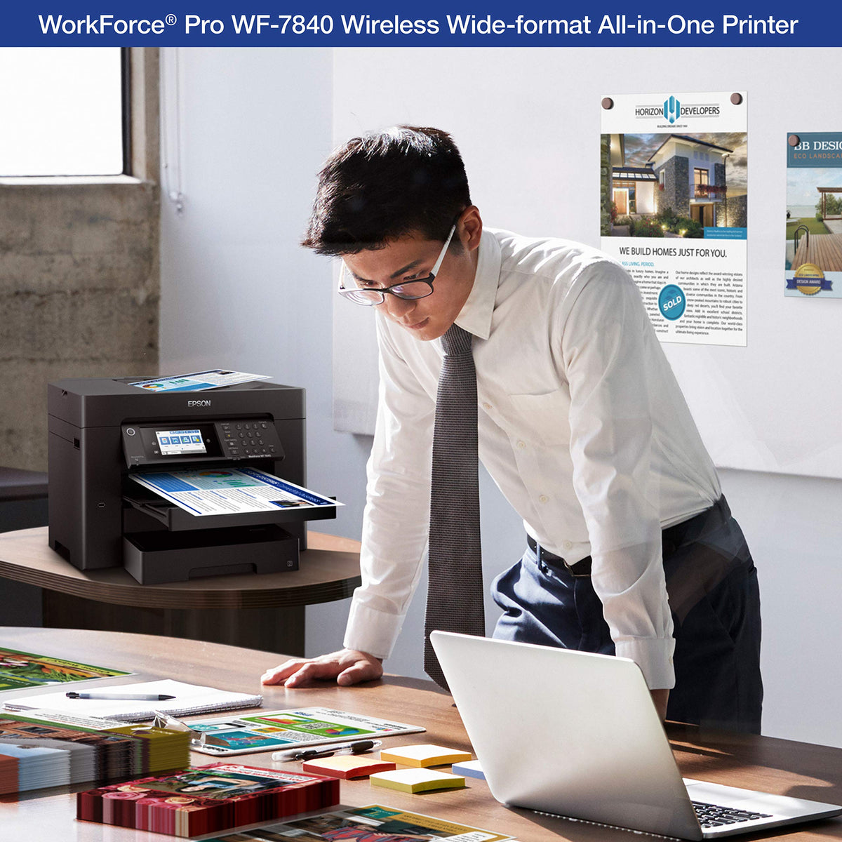Epson Workforce Pro WF-7840 Wireless All-in-One Wide-Format Inkjet Printer