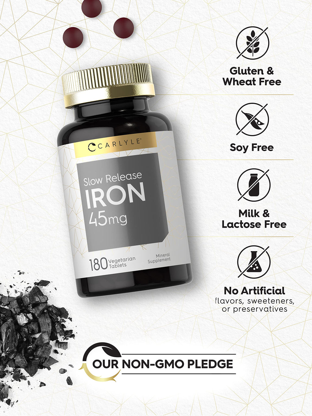 Carlyle Slow Release Iron 45 mg | 180 Tablets