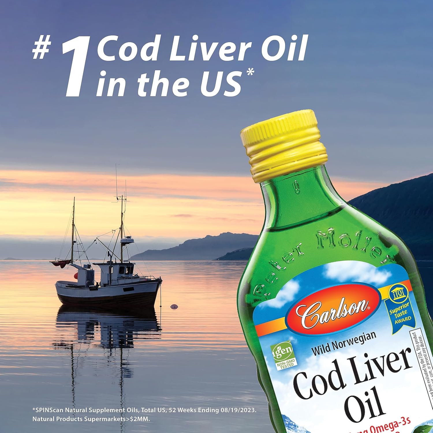 Buy now Carlson - Cod Liver Oil Minis, 280 mg Omega-3s + Vitamins A & D3, Heart Support & Cognitive Function, Vision Health, 100 Mini Softgels at indiglob india