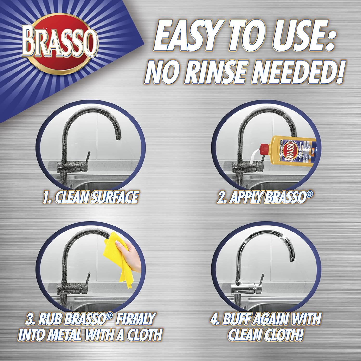 Buy now Brasso Multi-Purpose Metal Polish, 8 oz at indiglob india
