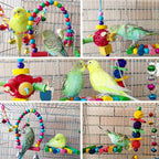 8 Pcs Parakeet Cockatiel Bird Toys, Parrots Conures Budgies Cage Accessories