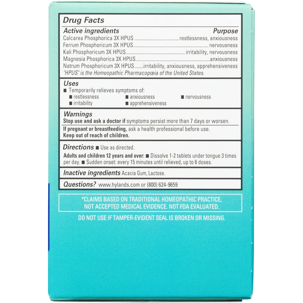 Hyland's Calm Tablets, Stress Relief Supplement, Natural Relief Of Anxiousness, Nervousness, And Irritability, 50 Count (Pack of 1, 50 Count Total)