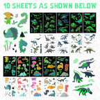 Zonon Dinosaur Glow Temporary Tattoos for Kids Luminous Waterproof Sticker