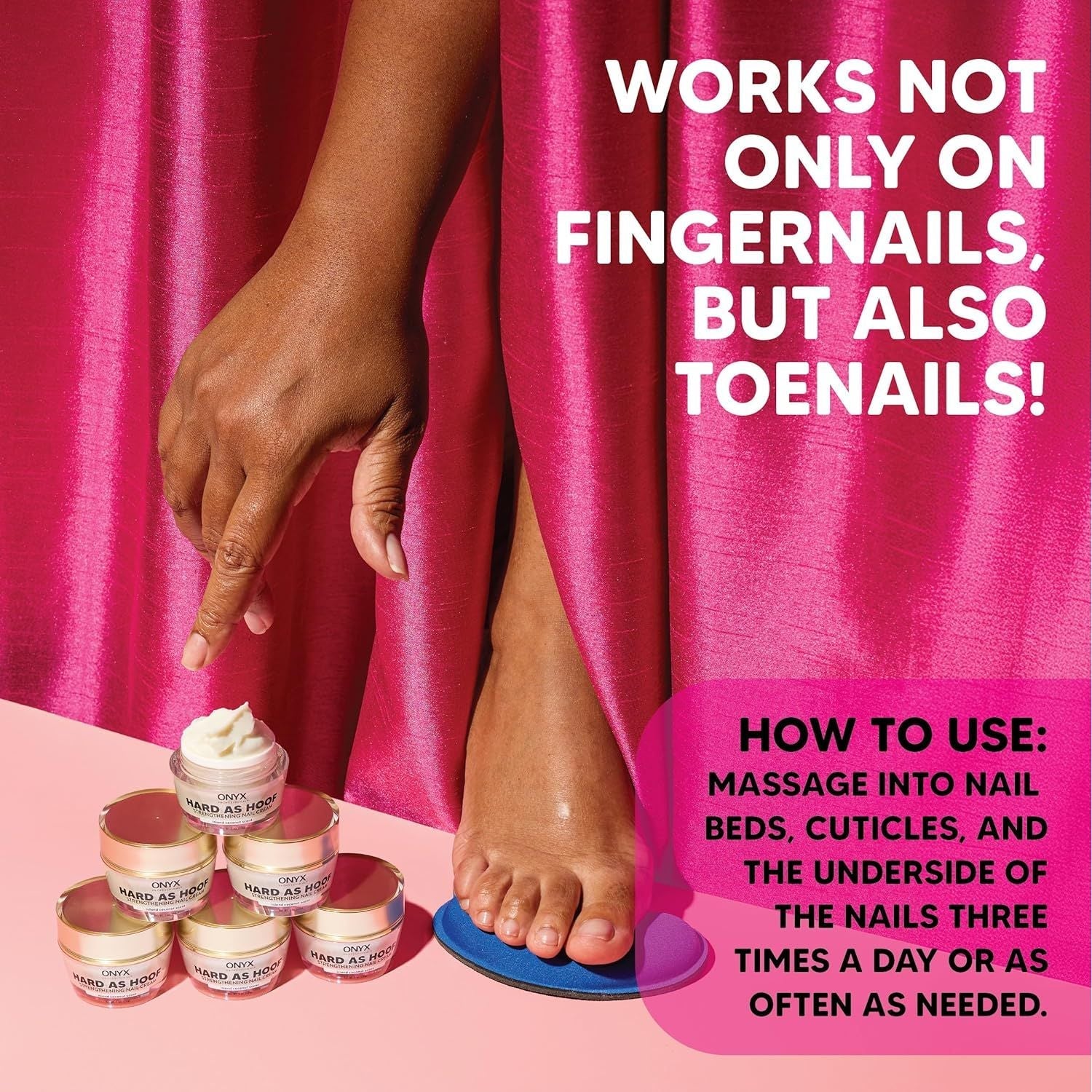 Buy now Onyx Professional Hard as Hoof Nail Strengthening Cream, Coconut Scent - Nail Growth and Conditioning Cuticle Cream Stops Splits, Chips, Cracks & Strengthens Nails, 1 oz at indiglob india