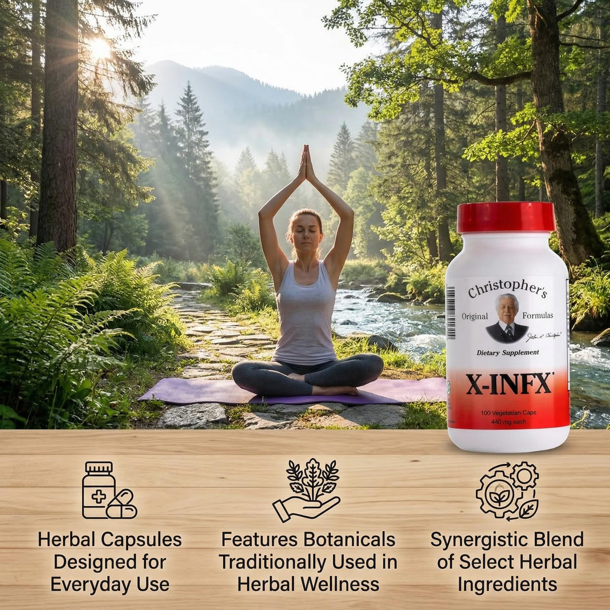 Christopher's Original Formulas X-INFX Formula, Natural Immune Support, 100 Caps