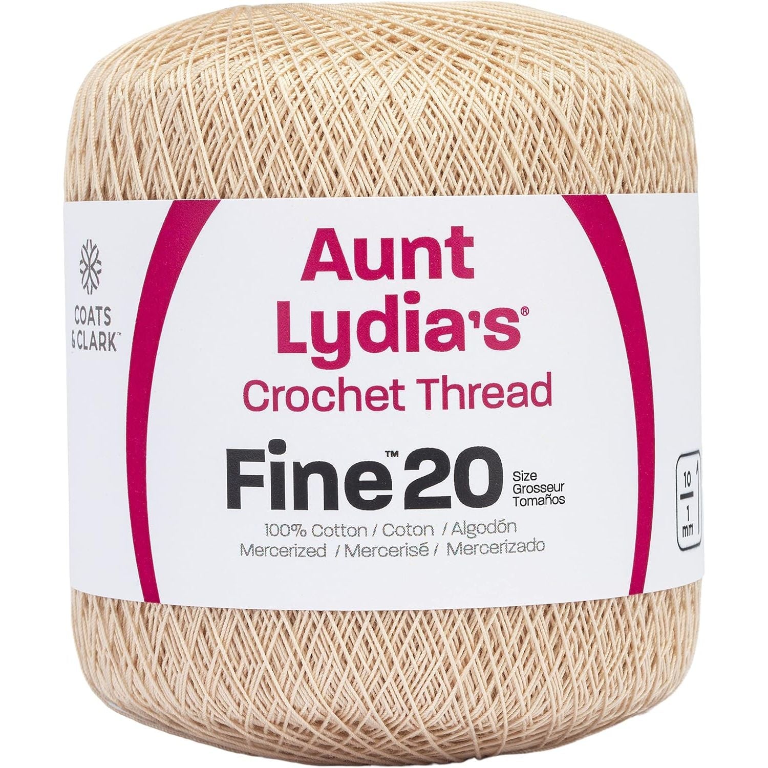 Buy now Aunt Lydia Extra Fine Crochet - 3 Pack of 400y/365m - Natural Default at indiglob india