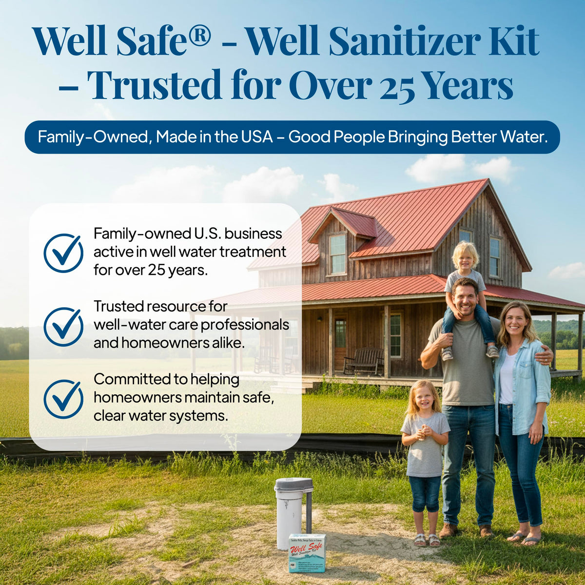 WELL SAFE Well Sanitizer Kit for Well Water Treatment & Sulfur Smell