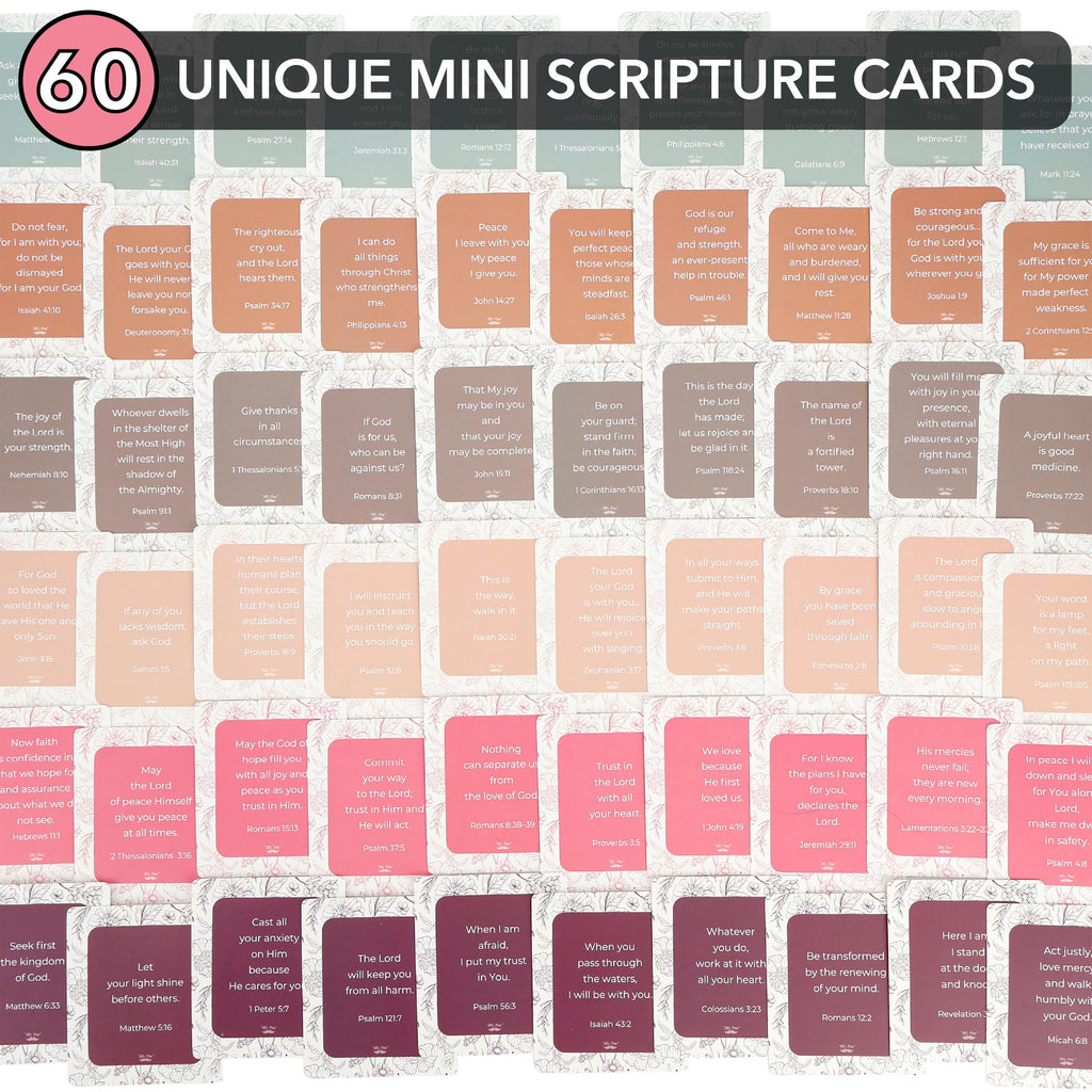 Mr. Pen- Bible Verse Cards, 60 Unique Mini Scripture Cards for Women & Men